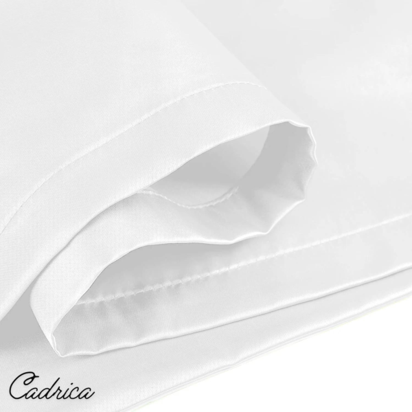 Silk Pillowcases Set- King Size - 50X75cm - White - Image 4