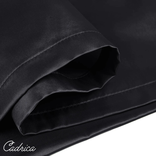 Silk Pillowcase Set- King Size - 50X75cm - Black - Image 3